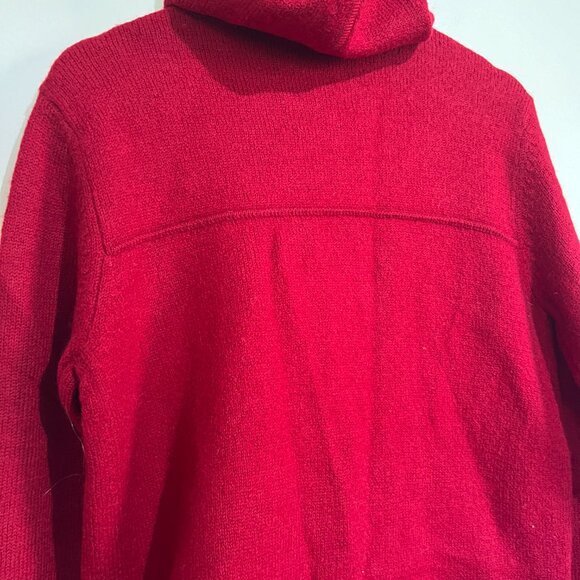 Vintage 100% Wool Red Toggle Long Sweater Coat from Lord & Taylor, Size Small - Picture 8 of 11